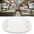 thumbnail image 1 of Table Marine, Table Amovible 680x410mm avec Porte-Gobelets, 4 Porte-Gobelets, Table Rectangulaire pour RV Yacht Table Top Seulement, Blanc, 1 of 8