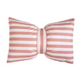 thumbnail image 1 of Striped Velvet Pillowcase with Bow Detail, Rectangular Bolster Cushion Cover 50 x 33 cm, Soft Polyester for Sofa Bed Home Decor, 1 Pack, 1 of 5