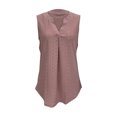 thumbnail image 4 of Timegard Womens Tank Tops Eyelet V Neck Ruched Tunic Tops Summer Beach Dressy Casual Solid Color Tee, 4 of 7