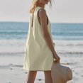 thumbnail image 5 of RKSTN Jumpsuits for Women Summer Fashion Solid Color Hollow out Back Jumpsuit Loose Fit Round Neck Sleeveless Pockets Rompers, 5 of 5