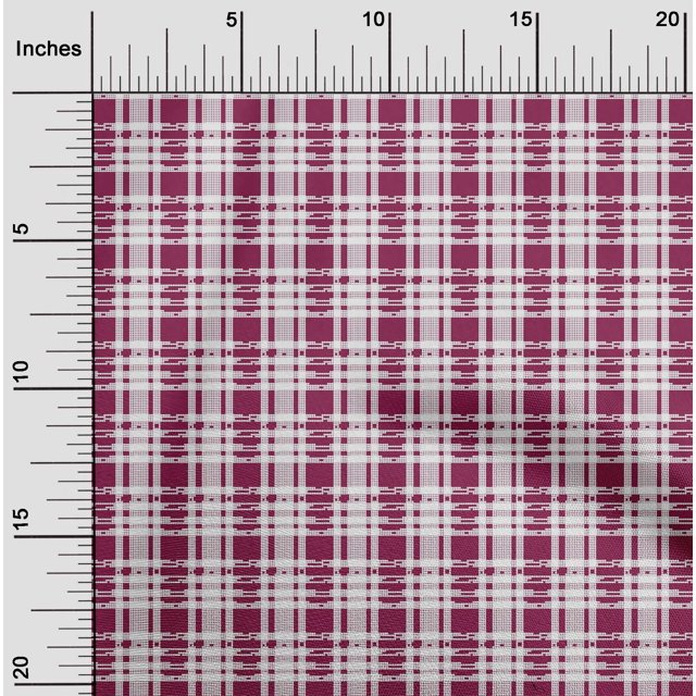 oneOone Cotton Cambric Fabric Check Kasuri Printed Craft Fabric BTY 56 Inch Wide