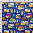 thumbnail image 4 of oneOone Tissu Popeline de Coton Sergé Bleu Royal Matériel de Robe de Camping Randonnée Tissu Imprimé au Mètre 56 Pouces de Large, 4 of 4