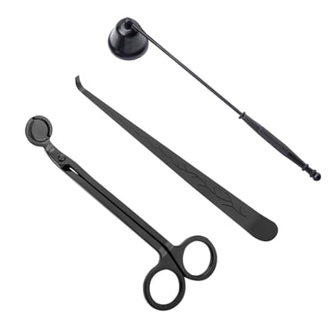 DPTALR Candle Wick Cutter 3 In 1 Stainless Steel Candle Accessory Set Extinguish Candle Tool