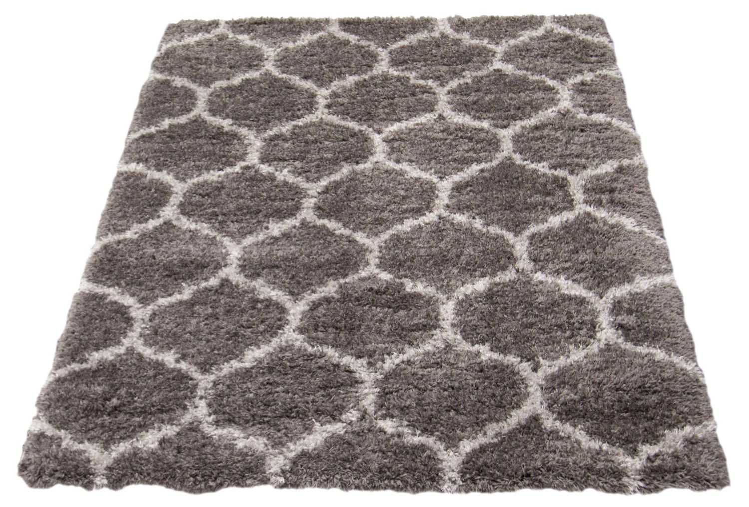 ECARPET Super Soft Shag Area Rug for Living Room, Bedroom and Basement, Trellis Design