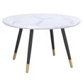 thumbnail image 1 of Contemporary Faux Marble Finish Round Coffee Table, 1 of 7