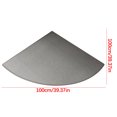thumbnail image 2 of Semicircular Linen Textured Floor Mat, Fan Shaped Non Slip Rug, Water Absorbent Corner Doormat for Entryway Kitchen Indoor Home Decor, 2 of 7