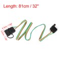 thumbnail image 2 of Unique Bargains 4 Pin 32'' Trailer 4 Flat Wire Plug Hitch Light Trailer Wiring Harness Extender Male Female Connector for Tail Lights, 2 of 5