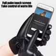 thumbnail image 4 of EGNMCR Leather Gloves For Men In Winter Warm With Thick Velvet And Waterproof Touch Screen For Cycling Student And Female Motorcycle Riding Glove Artificial leather glo ves, 4 of 9