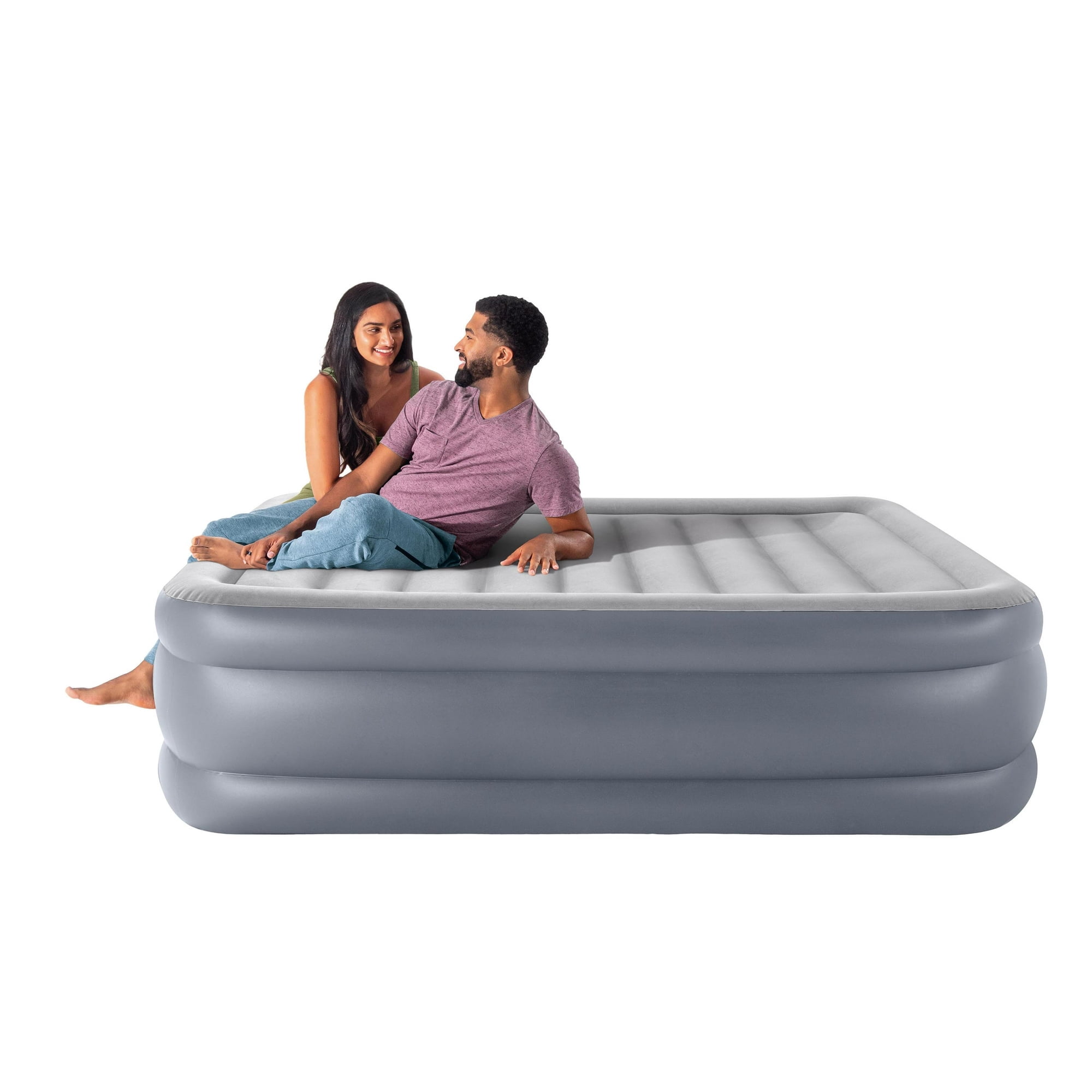 Intex 20" Queen Dura-Beam® Deluxe Raised Air Mattress with Built-in Pump