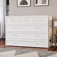 thumbnail image 4 of Northfield Lit Escamotable Moderne en Bois Massif Format Grand avec Matelas, Blanc, 4 of 20