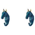 thumbnail image 2 of Wweixi Coat Hooks Easy To Install And Wide Application For Added In Daily Life Retro blue (horse) 2Set, 2 of 6