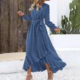 thumbnail image 3 of Gspmoly Robes d'Été pour Femmes, Robe Bohème Décontractée pour Femmes à la Mode, Robe à Col en V à Manches Longues, Longue Robe, Robes Habillées pour Femmes en Liquidation, 3 of 6