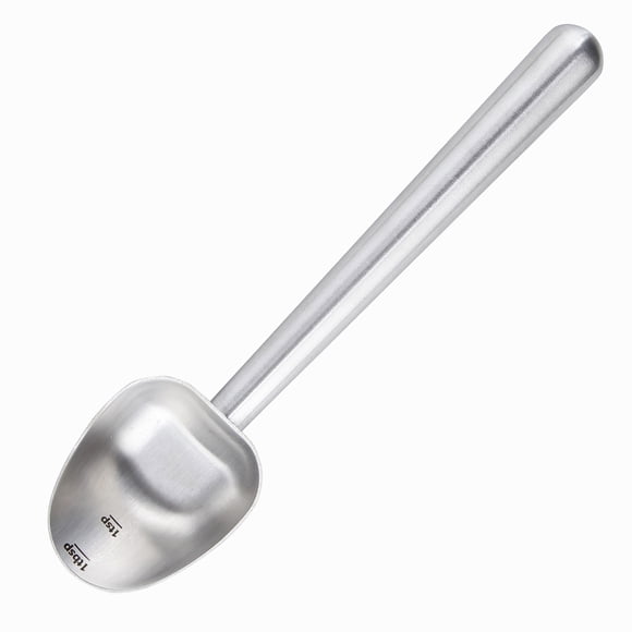 Easyworkz Stainless Steel Long Hollow Handle Coffee Scoop,7g Measuring Spoon for Ground Coffee and Loose Leaf Tea, Brushed Silver