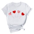 thumbnail image 2 of Meichang T-Shirts de la Saint-Valentin pour Femmes, T-Shirts Graphiques Cœur d'Amour Doux, Manches Courtes, Col Rond Décontracté, Coupe Ample, Cadeaux de la Saint-Valentin pour Femmes, 2 of 6