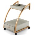 thumbnail image 1 of Costway Rolling End Table with Storage Drawer Tray Top 4 Casters Modern Bedside Trolley, 1 of 10