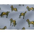 thumbnail image 4 of oneOone Viscose Jersey Fabric Horse Block Print Fabric BTY 60 Inch Wide, 4 of 5