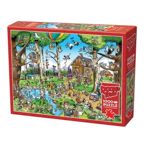 Cobble Hill Puzzle de puzzle - DoodleTown: Le Paradis de l'observateur d'oiseaux, 1000 Puzzle de pièce