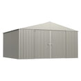 thumbnail image 1 of Arrow Elite Steel Storage Shed, 14x12, Cool Grey, 1 of 8