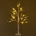 thumbnail image 1 of Gymax 2 FT Pre-lit White Birch Tree Artificial Twig Birch Tree Christmas Decoration, 1 of 10