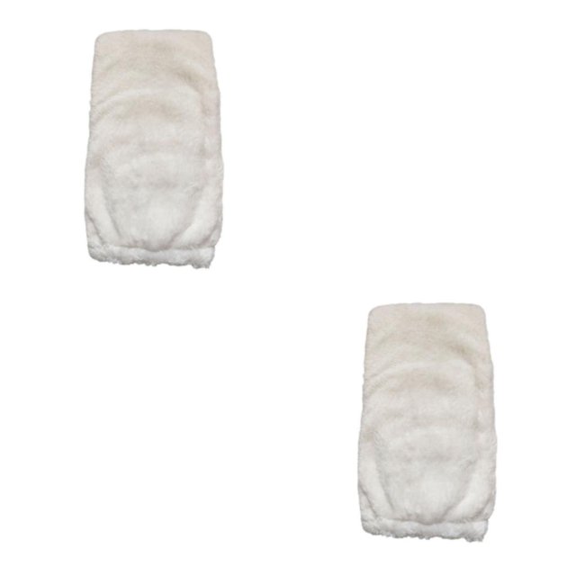 Decodeary Warm In Plush Over Knee Socks For Toasty Winter Days Comfortable Acrylic Fibers white 2Set