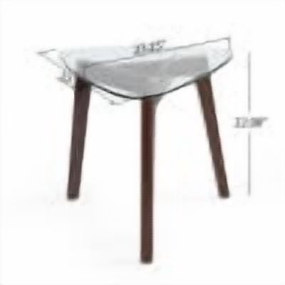 Noble House Mosier Mid-Century Modern End Table with Glass Top