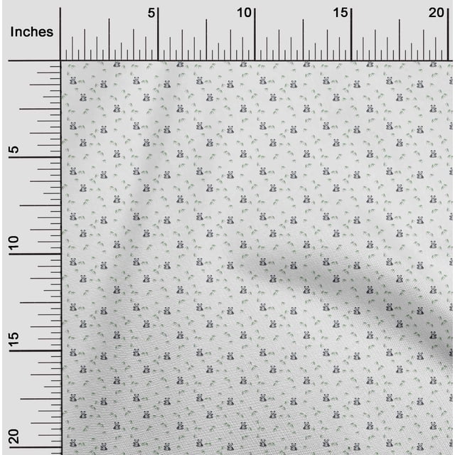 oneOone Tissu Flex en Coton Feuilles & Panda Imprimé Animal au Mètre 40 Pouces de Large