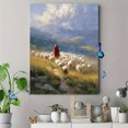 thumbnail image 4 of Shepherd Sheep Mountain Landscape Canvas Wall Art 15.75x11.81 Inches, 4 of 8