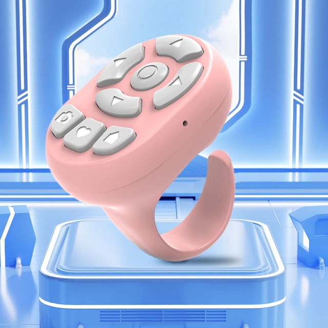 Meitianfacai Fingertip Wireless Bluetooth Remote Control Fingertip Wireless Bluetooth Remote Control Short Video Like Remote Control Lazy Selfie Taker Ebook Page Turner, Pink
