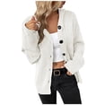 thumbnail image 1 of Cardigan pour Femmes Léger Femmes Ample Couleur Foncée Veste Cardigan en Tricot à Corde, 1 of 1
