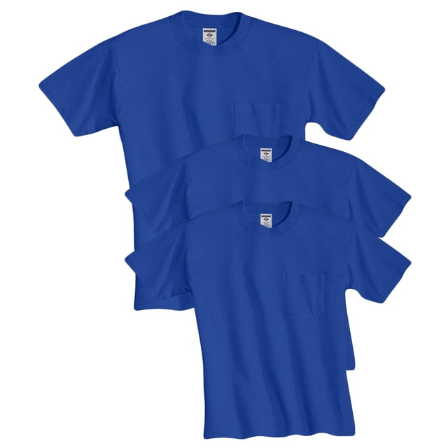 T-Shirts Blancs pour Hommes à Manches Courtes avec Poche, Lot de 3