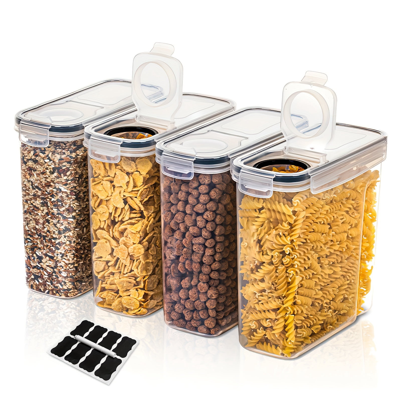2/4pcs Cereal Storage Container Set, BPA Free Plastic Airtight Food Storage Containers