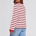 thumbnail image 5 of Timegard Fall Tops for Women 2024 Crewneck Striped Drop Shoulder Loose Blouse Comfy Long Sleeve Tops, 5 of 5