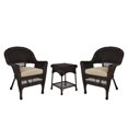 thumbnail image 1 of Jeco 3 Piece Wicker Conversation Set in Espresso with Tan Cushions, 1 of 10
