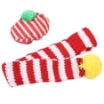 thumbnail image 4 of Pet Scarf Kit, Adorable Skin Friendly Easy To Wear Dog Hat And Scarf Set Lovely Striped Shape  For Christmas, 4 of 8
