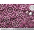 thumbnail image 3 of Soimoi Modal Satin Fabric Damask Patchwork Print Fabric by the Yard 42 Inch Wide, 3 of 3