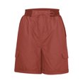 thumbnail image 4 of Innerwin Shorts Summer Casual Ladies Cargo Work Short Stretch Linen Brick Red S, 4 of 7
