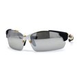 thumbnail image 1 of Mens Xloop Hunters Camo Half Rim Plastic Sunglasses White Beige Silver Mirror, 1 of 4