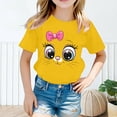 thumbnail image 2 of T-shirt Mignon à Imprimé pour Fille, Col Rond, Manches Courtes, Été, Décontracté, Ample, Mode, Hauts T-Shirt Longs, Superposition, Hauts pour Enfants, Chemise à Manches Longues à Rayures, Soutien-Gorge Intégré pour Fille, Chemise à Manches Longues pour Fille, Chemise Taille 8 pour Fille, 2 of 4