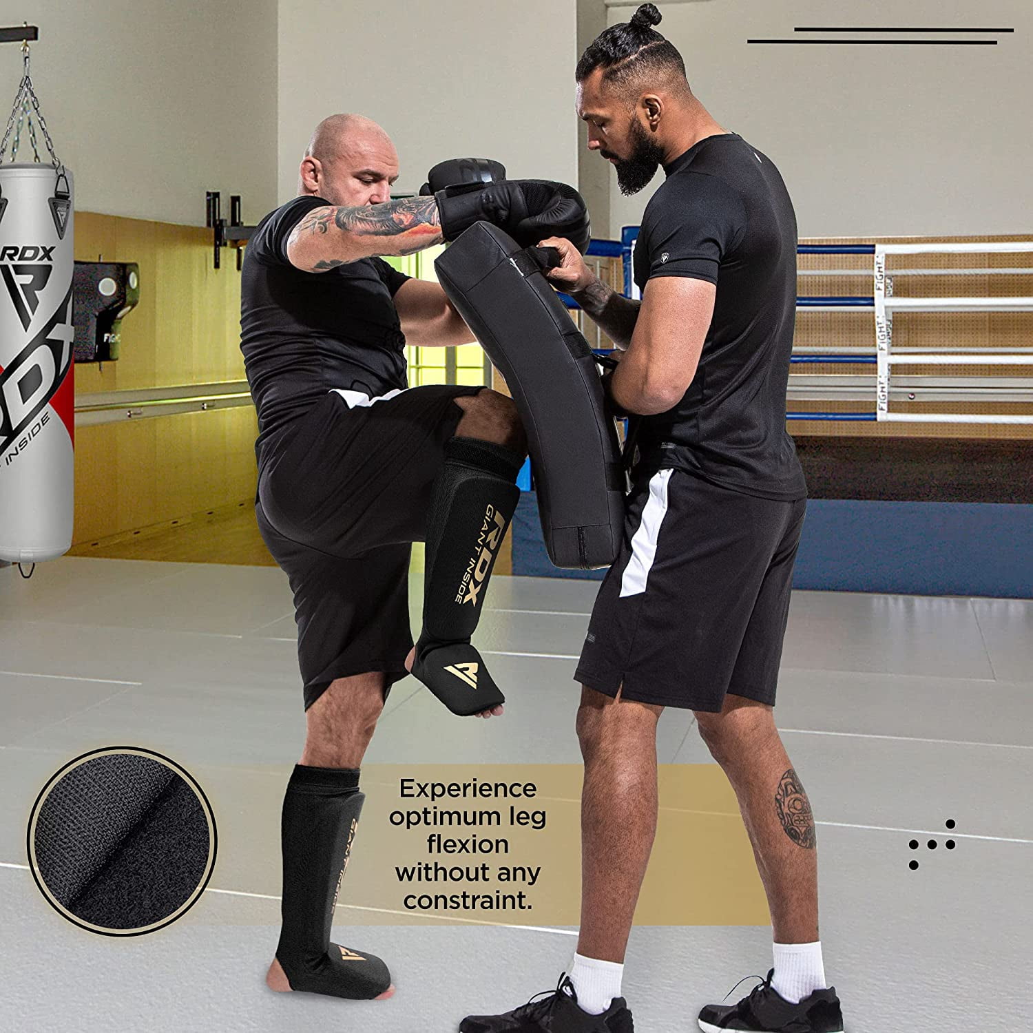 RDX Shin Guards MMA Instep Foam Pads Support Boxing Leg Guard Muay Thai Foot