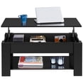 thumbnail image 3 of Yaheetech Modern Lift Top Coffee Table w/Hidden Compartment & Storage For Living Room, Black, 3 of 7