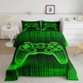 thumbnail image 2 of Erosebridal Gaming Bedding Full Comforter Set for Boys, Neon Gamepad Down Comforter, Video Games Theme Decor, Reversible 3pcs, 2 of 7