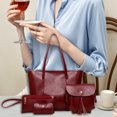 thumbnail image 4 of EGNMCR Fashionable Women's Bags Retro Large Capacity Multi Functional Bag Four Piece Set Handbag Shoulder Crossbody Bags Combining Practicality And Fashion PU women handbag, 4 of 9