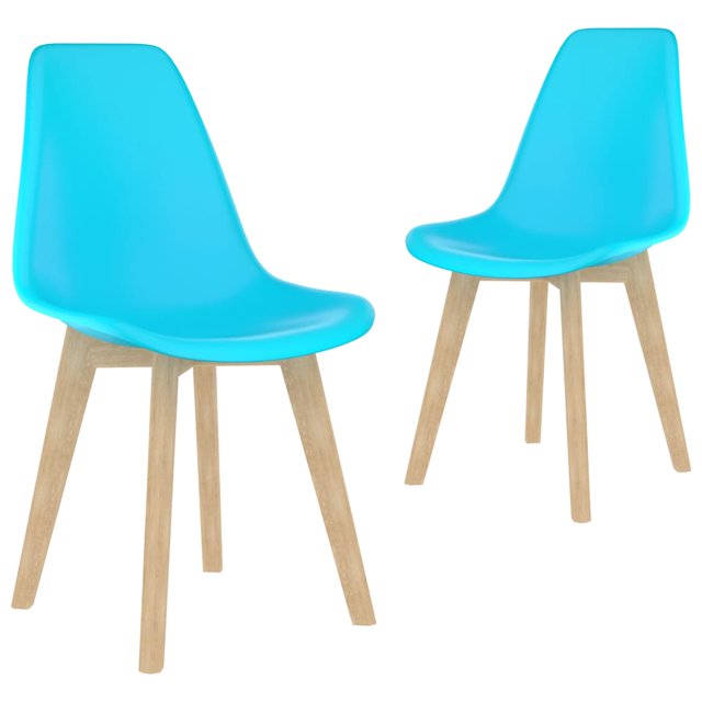 vidaXL Chaises de Salle à Manger 2 Pcs Plastique Bleu