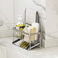 thumbnail image 2 of Towel Racks for Bathroomsponge Rack Kitchen Sink Organizer Stainless Steel Kitchen Soap Dispenser Organizer Kitchen and Bathroom Sink Rack for Hanging Towels and Holding Sponges, 2 of 9