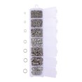 thumbnail image 1 of 1170PCS White K Plated Metal Open Jump Rings Kit - 7 Sizes (3-10mm) with Storage Box, Plier, Tweezer & Thimble for DIY Earring Making and Handmade Jewelry Craft Supplies, 1 of 6