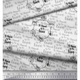 thumbnail image 2 of Soimoi White Moss Georgette Fabric To Travel Is To Live Text Print Sewing Fabric Yard 42 Inch Wide, 2 of 2