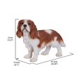 thumbnail image 4 of Garden Decor Animal Statue Brown/White King Charles Spaniel Standing Statue, 4 of 5