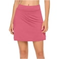 thumbnail image 1 of Lenpel Women's Tennis Skirts with Shorts High Waisted Side Split Solid Color Running Workout Shorts Casual Athletic Skorts, 1 of 5