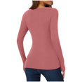 thumbnail image 3 of Womens Long Sleeve Tops 2026 Fall Winter Basic Square Neck Fitted Breathable Undershirt T Shirt, 3 of 7