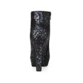 thumbnail image 2 of Unique Bargains Bottines à Talon Épais à Plateforme Pailletées pour Femme Noires (Taille 7), 2 of 7